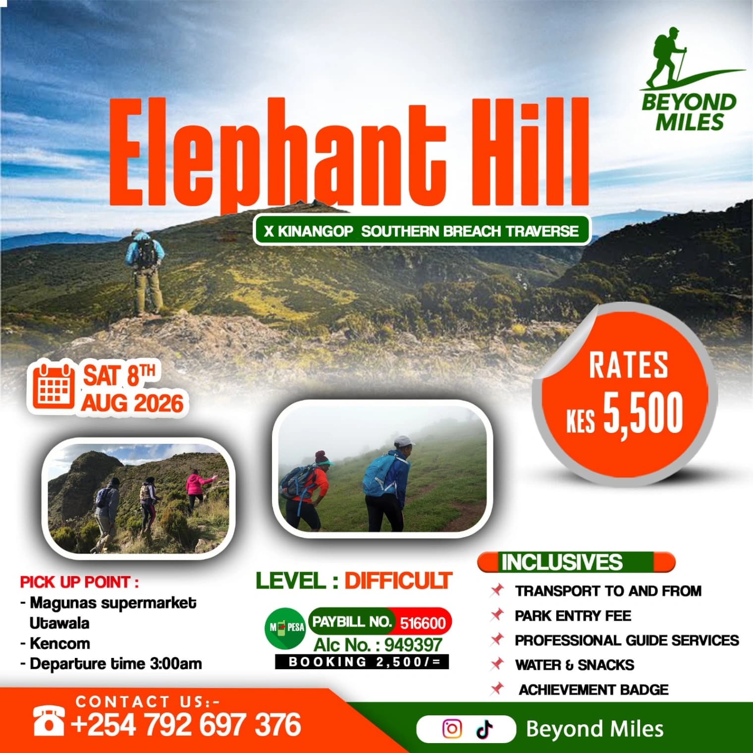 ELEPHANT HILL × MT. KINANGOP TRAVERSE