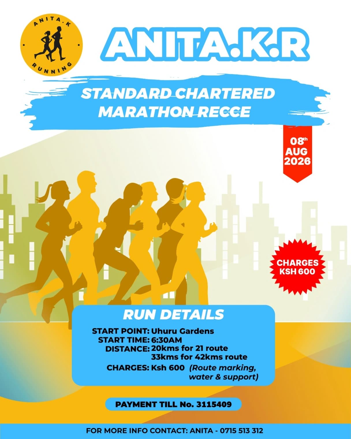 Stanchart marathon recce