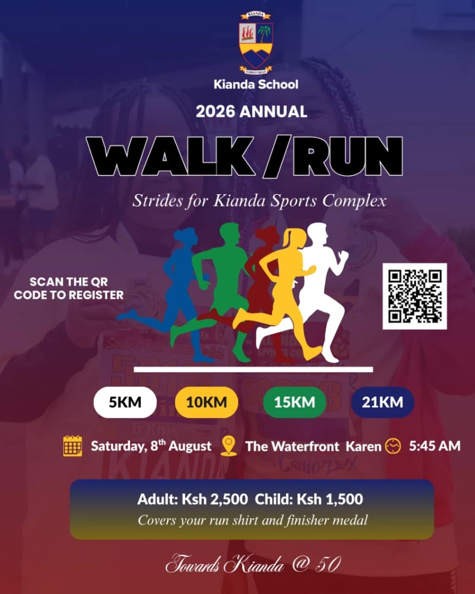 Kianda school 2026 annual run/walk
